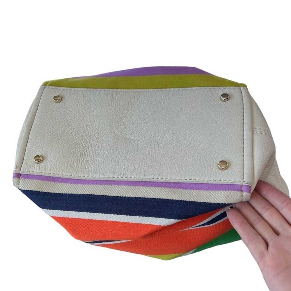 Kate Spade Unique Multicolored Rainbow Canvas Lea… - image 8