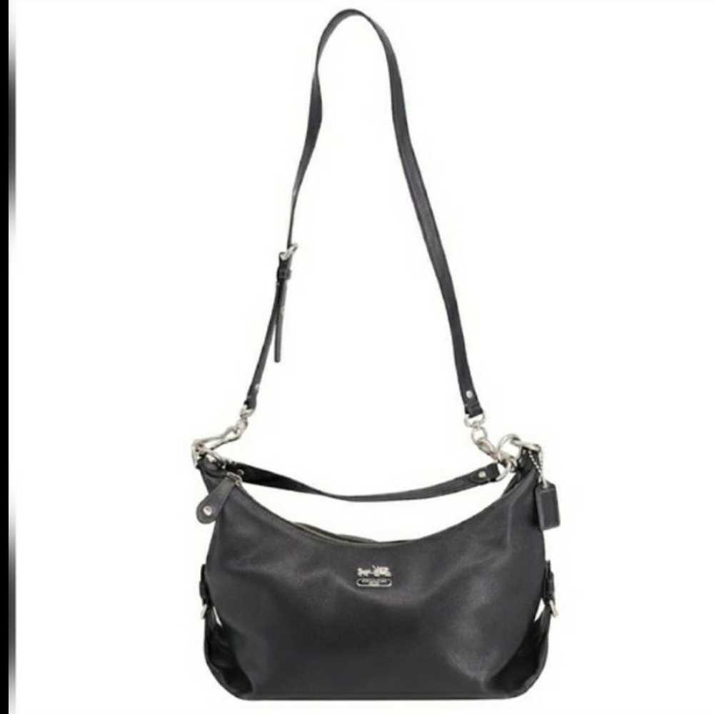 Coach Madison Hailey Hobo Bag in Black Leather - image 1