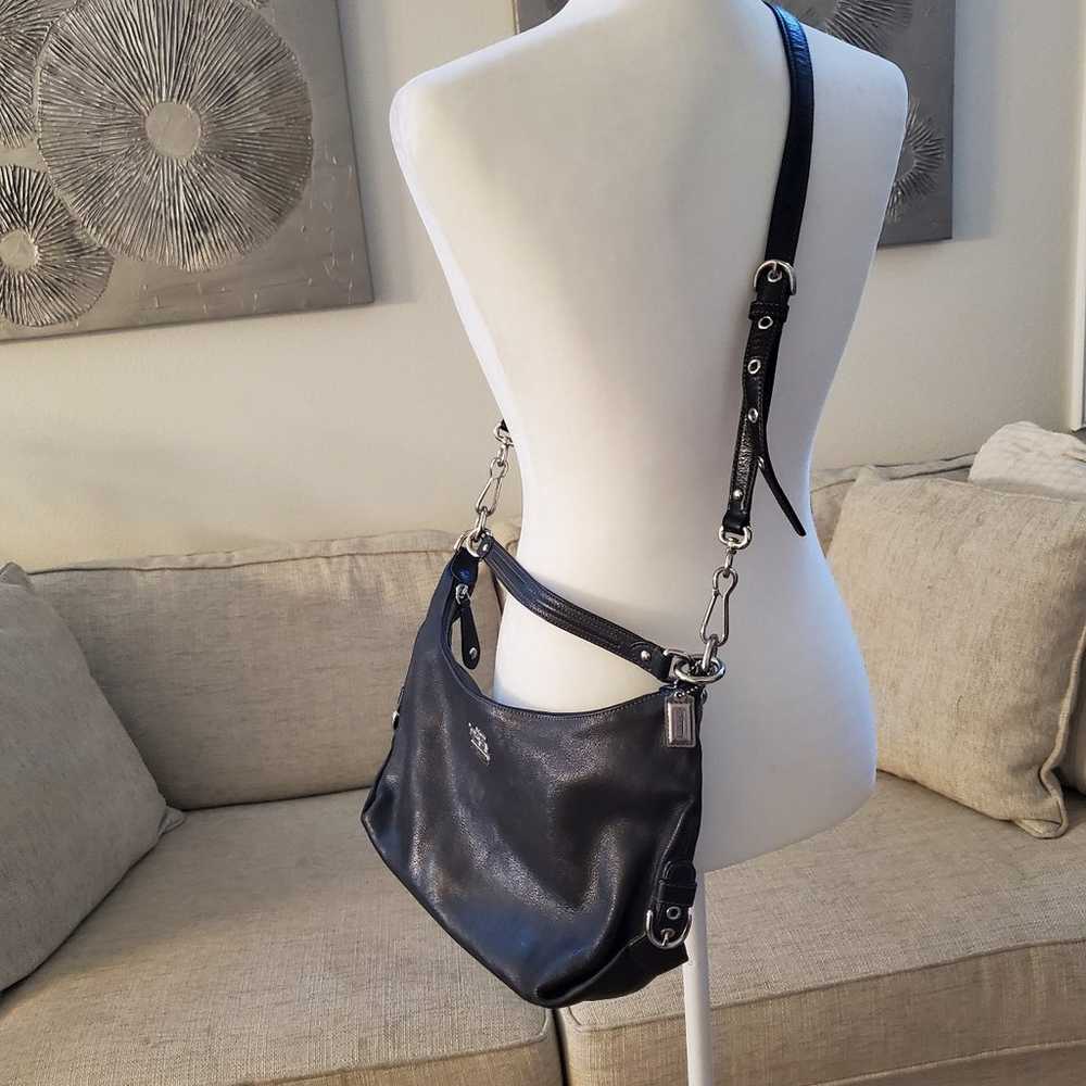 Coach Madison Hailey Hobo Bag in Black Leather - image 3