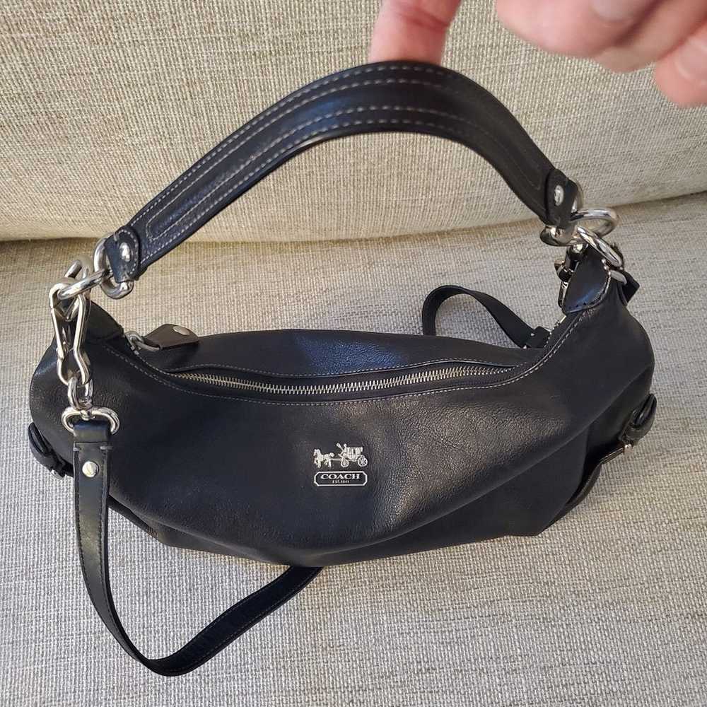 Coach Madison Hailey Hobo Bag in Black Leather - image 8