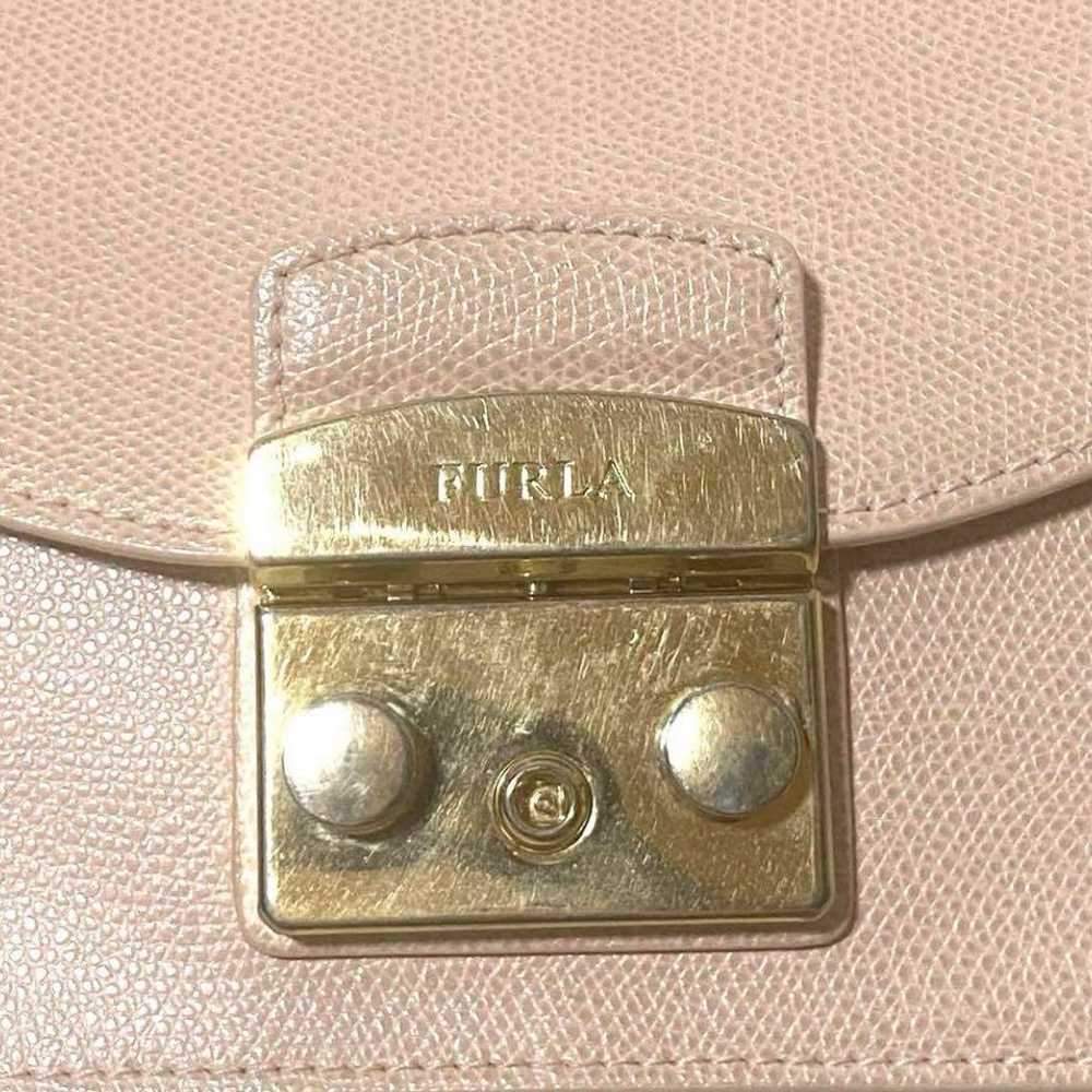 #312 FURLA Metropolis Chain Shoulder Bag Pink Wom… - image 2