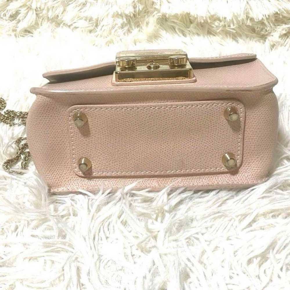 #312 FURLA Metropolis Chain Shoulder Bag Pink Wom… - image 9