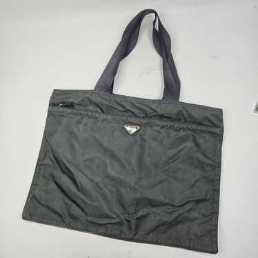 PRADA Tote Bag No Gusset A4 Size Compatible Trian… - image 1