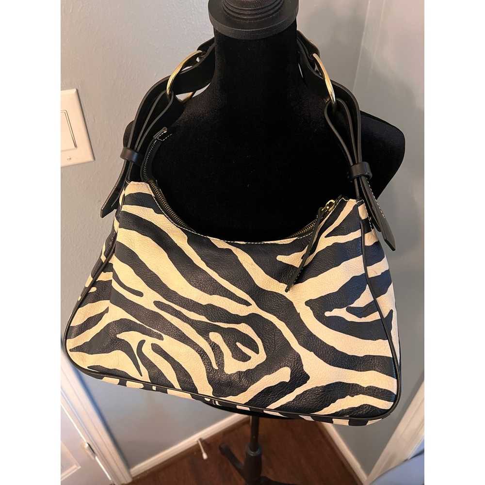 Dooney & Bourke Y2K leather zebra vintage handbag… - image 2