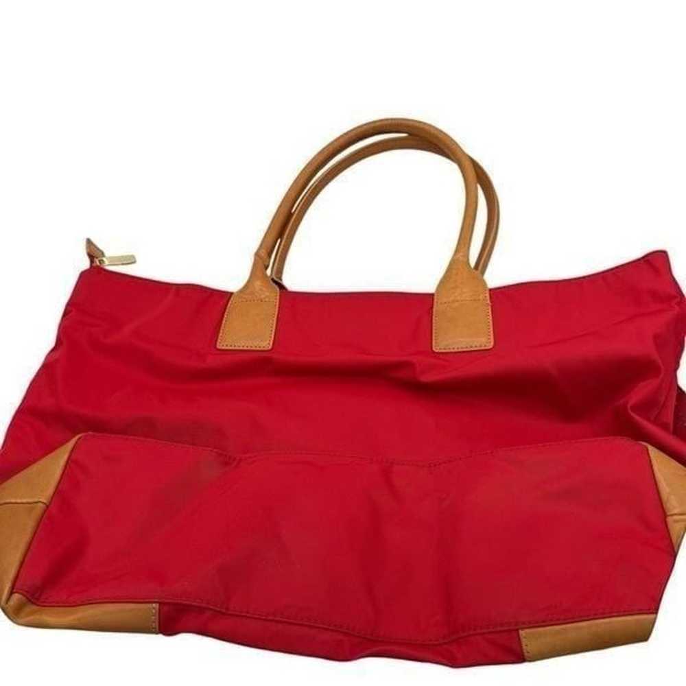 Tory Burch red and brown Ella large tote bag - image 7