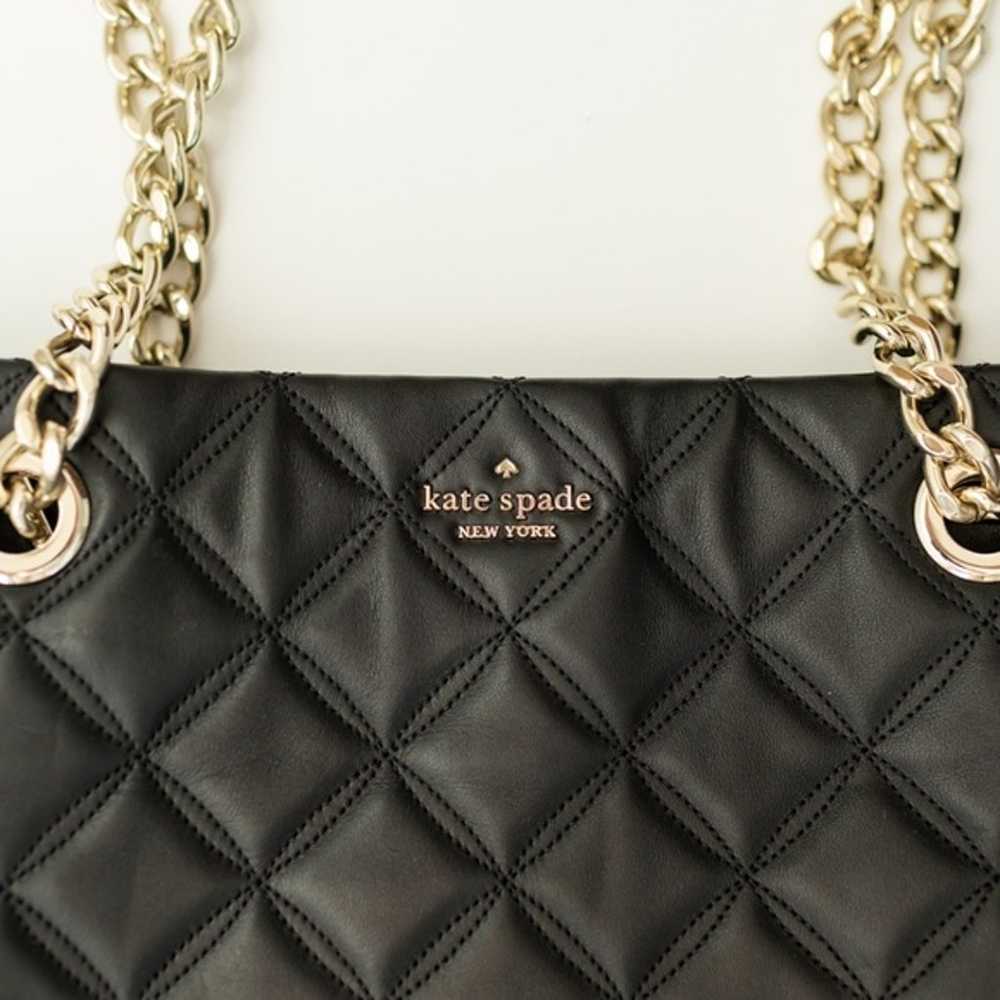 Kate Spade Natalia Black Leather Tote Bag - image 8