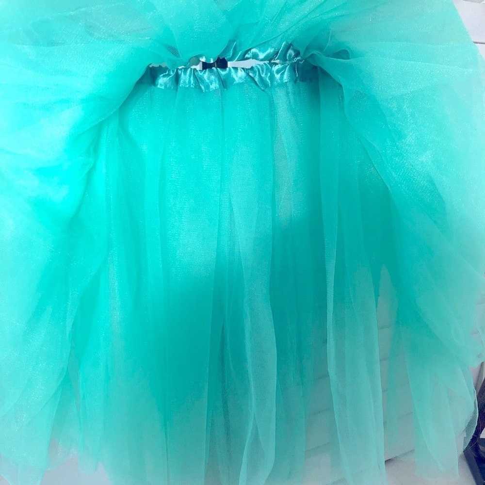 Vintage Aqua green tutu ballerina fairy skirt Hal… - image 3