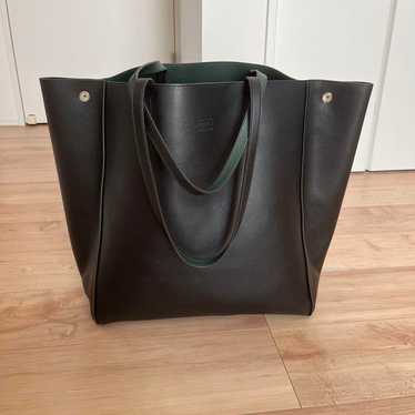 FURLA Tote bag Green & Black Reversible