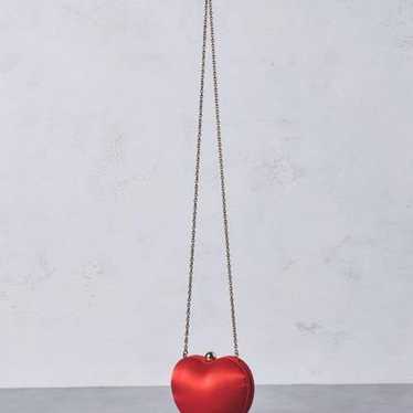 UNITED ARROWS SANTI Heart Clutch Shoulder Bag Red