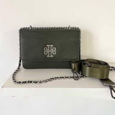 Tory Burch Olive Green Chain Crossbody Bag