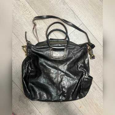 Hobo Sheila Large Satchel Polished Leather Black … - image 1