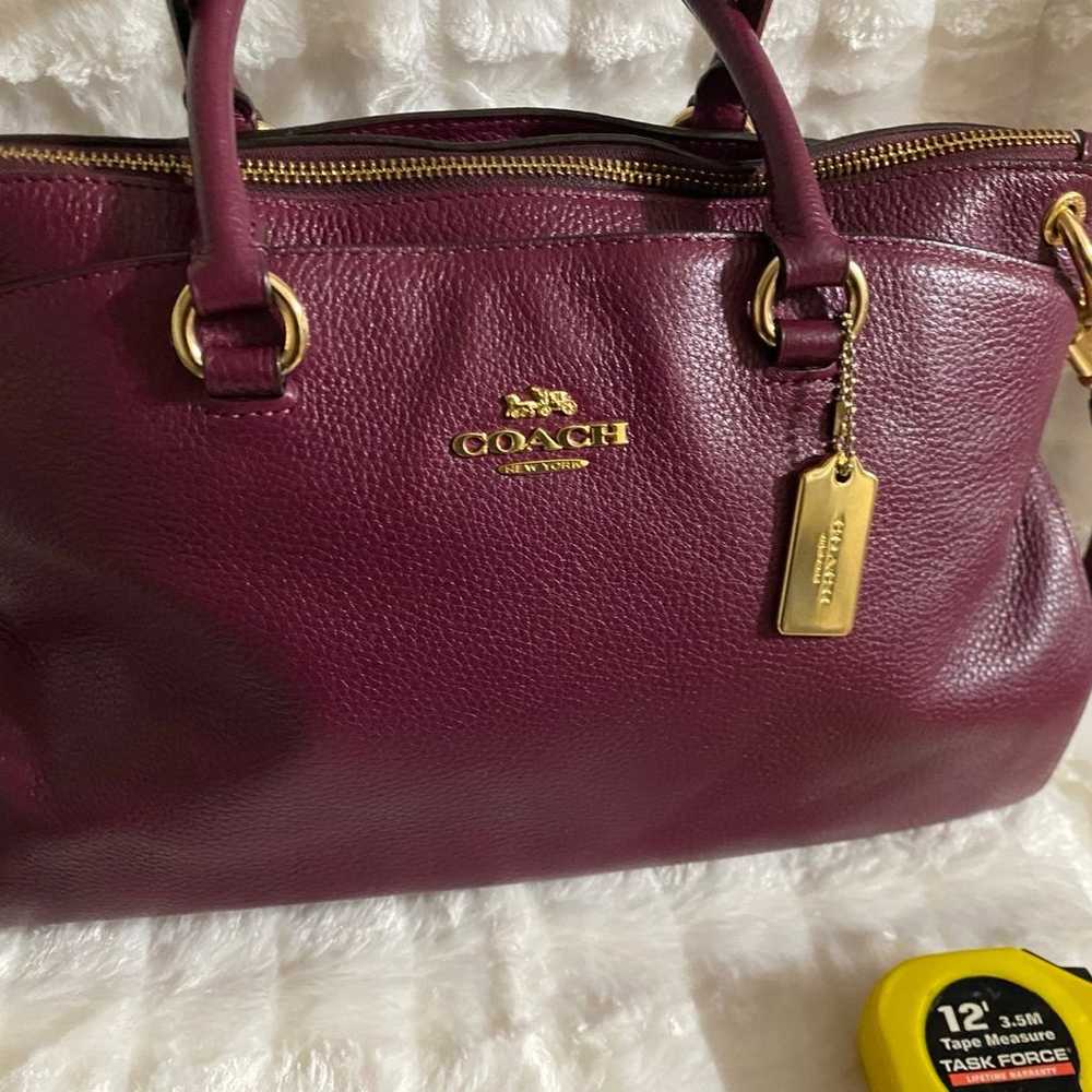 Beautiful Pre-owned Coach Handbag, Plum/Burgundy,… - image 10