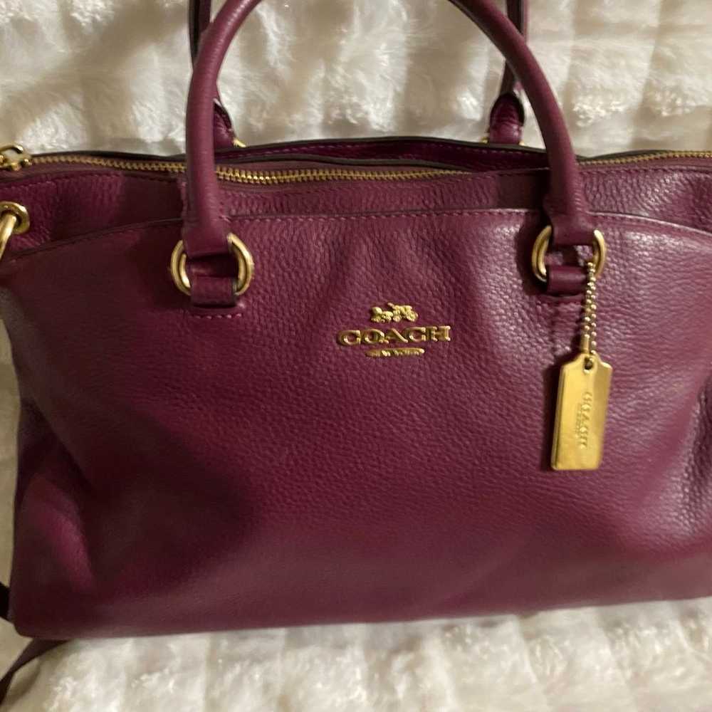 Beautiful Pre-owned Coach Handbag, Plum/Burgundy,… - image 1