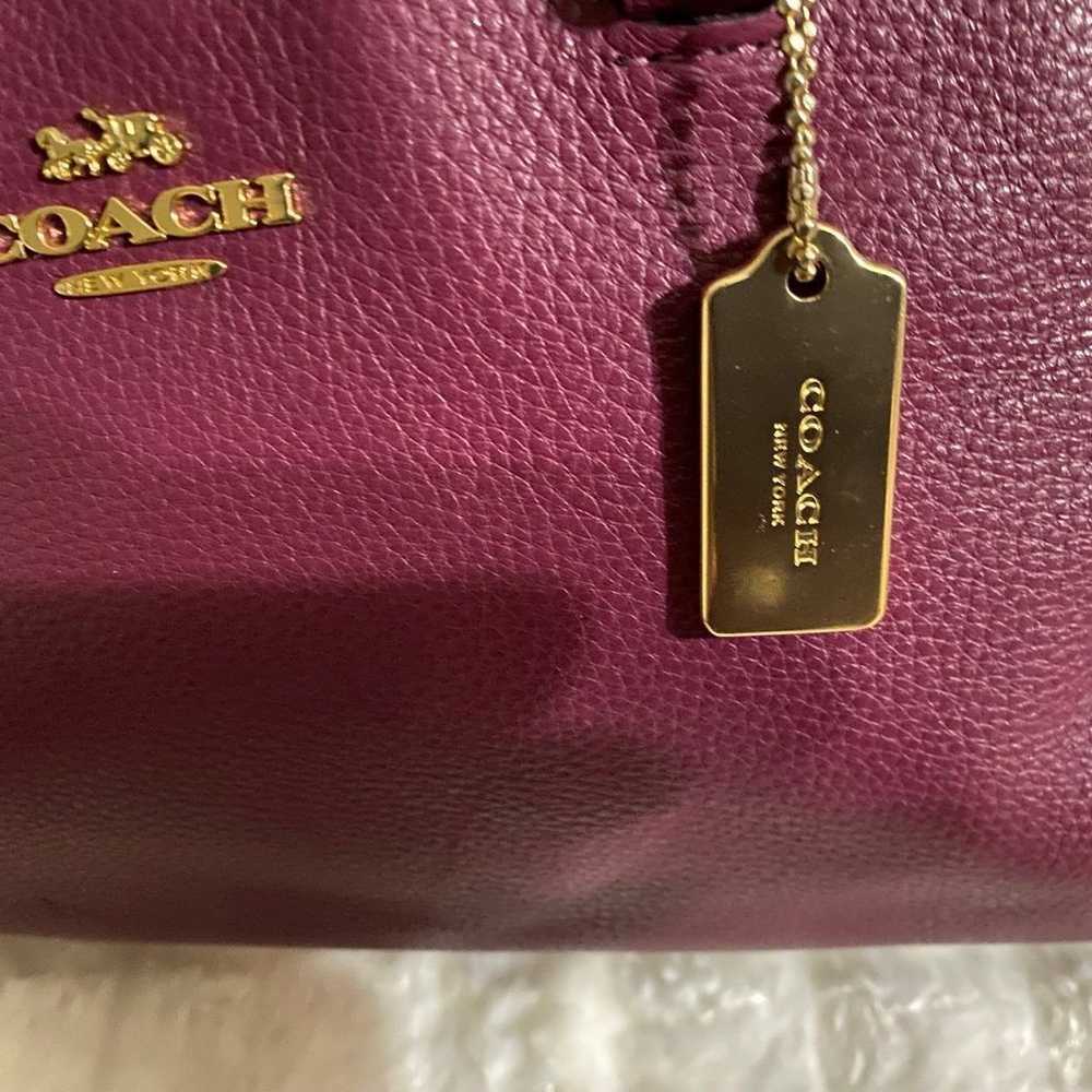 Beautiful Pre-owned Coach Handbag, Plum/Burgundy,… - image 4