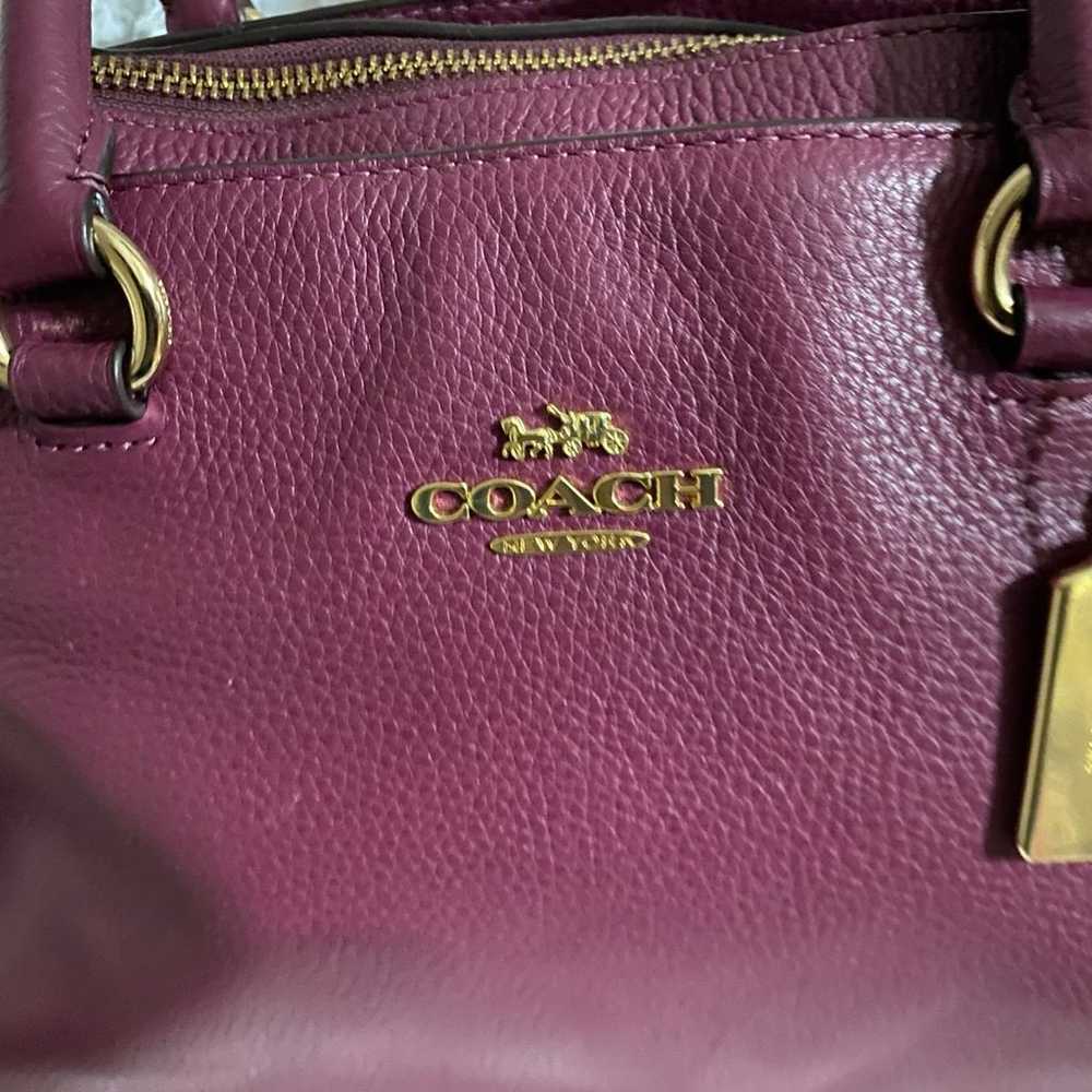 Beautiful Pre-owned Coach Handbag, Plum/Burgundy,… - image 6