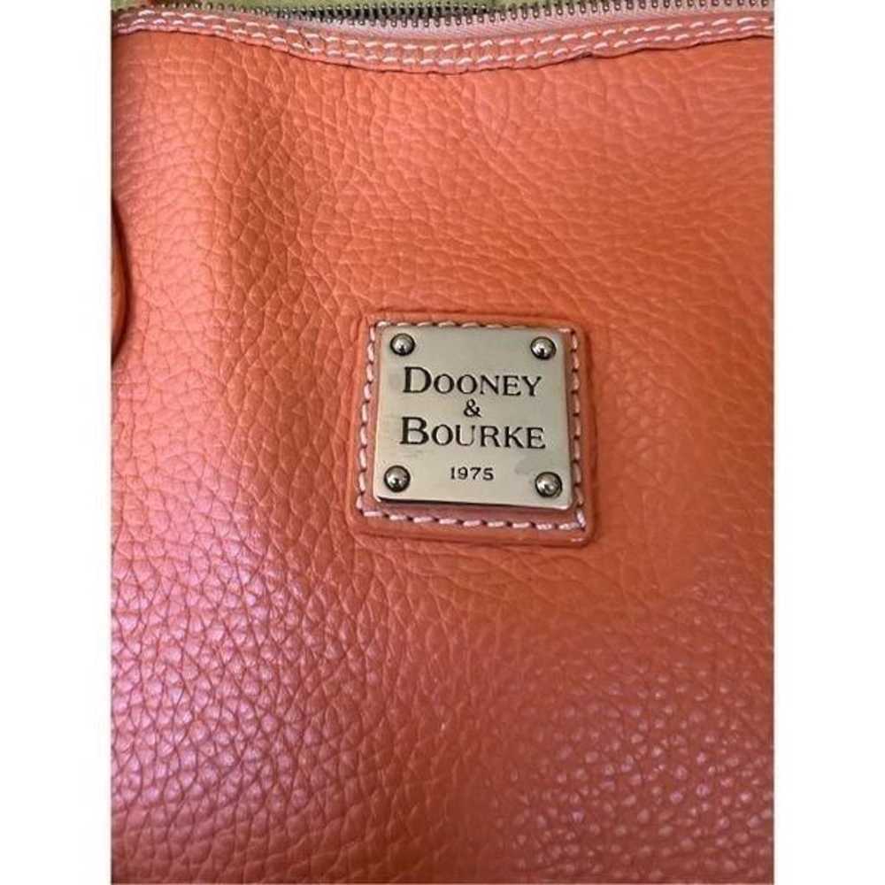 Dooney & Bourke bright orange Leather Crescent To… - image 5