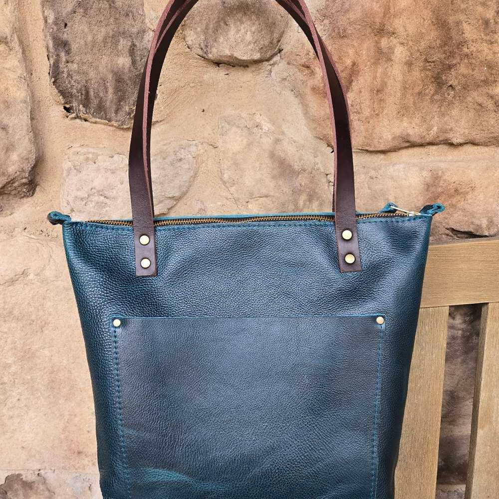 Lagoon Limited Edition Zip Tote Portland Leather … - image 1