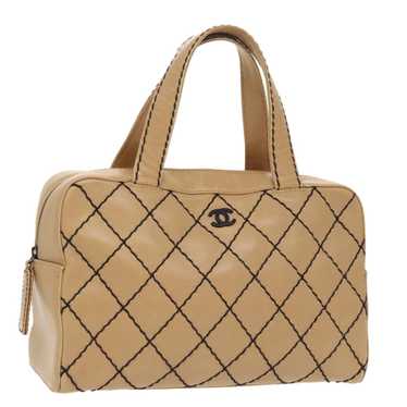 Chanel CHANEL Matelasse Wild Stitch Hand Bag Leat… - image 1