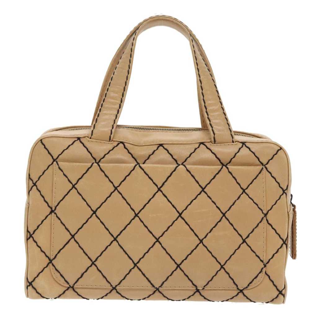 Chanel CHANEL Matelasse Wild Stitch Hand Bag Leat… - image 2