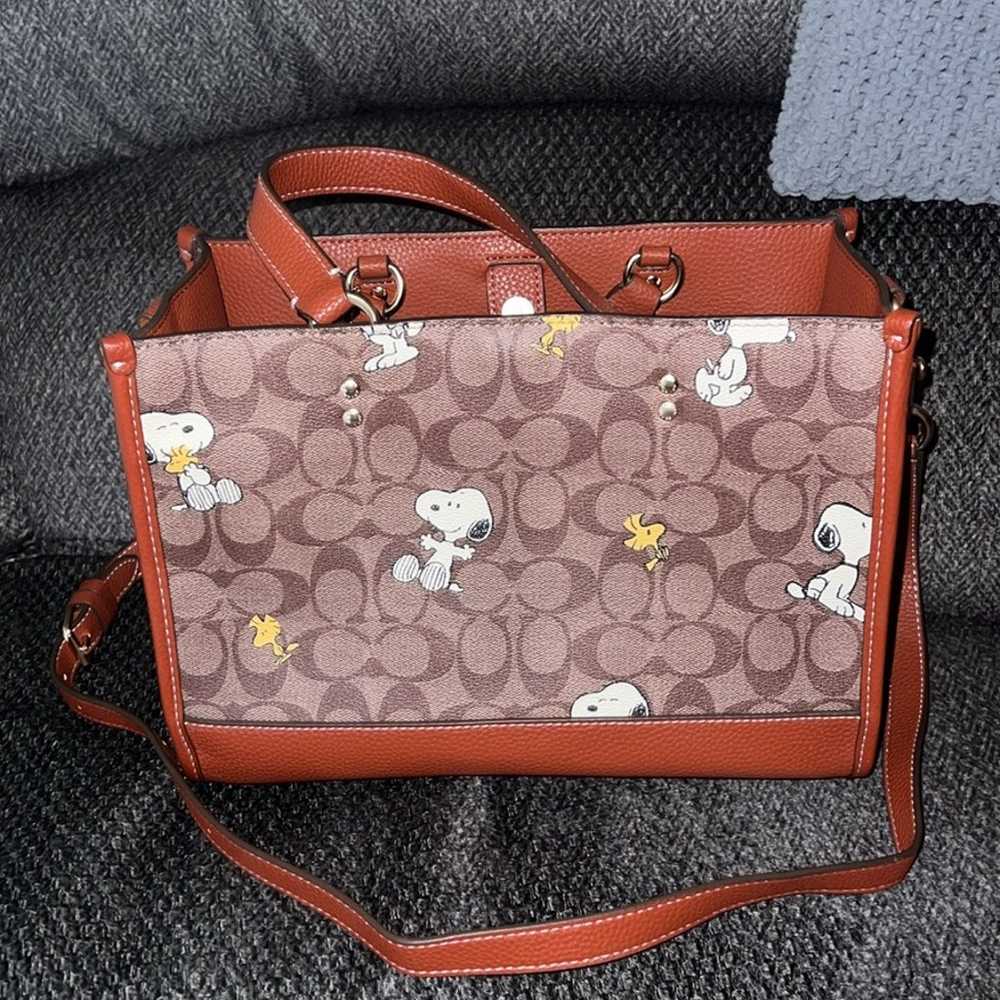 Coach Peanuts Snoppy & Woodstock Signature Canvas - image 8