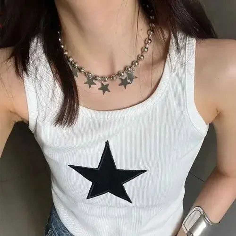 Chain × Streetwear × Vintage Unisex Stars Pendant… - image 2