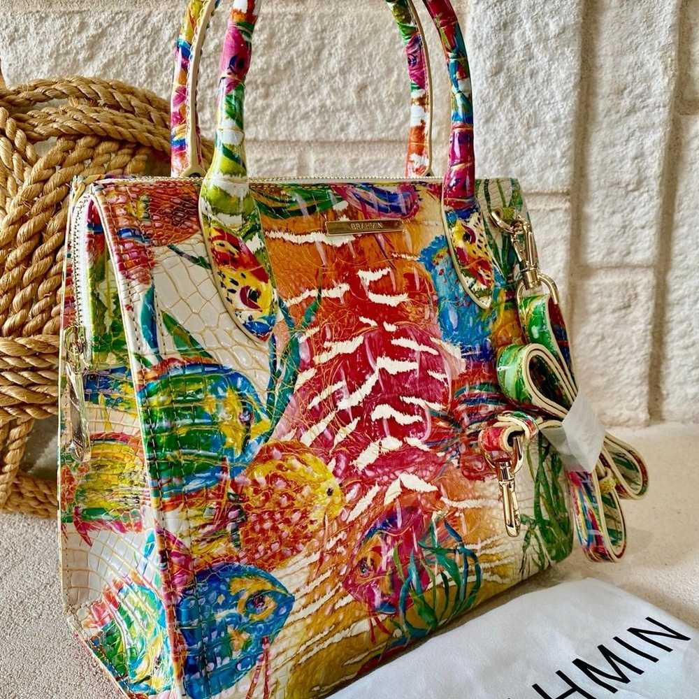 BRAHMIN ☀️SEALIFE CAROLINE SATCHEL - image 1