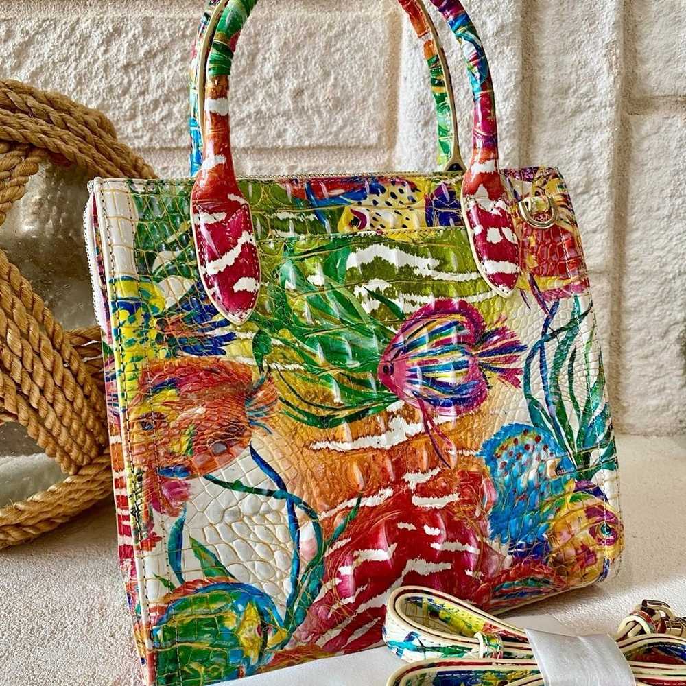 BRAHMIN ☀️SEALIFE CAROLINE SATCHEL - image 3