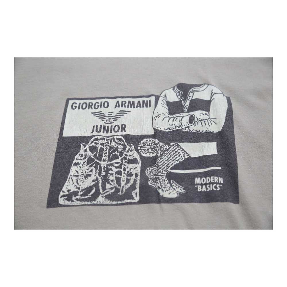 Junior Age Armani Graphic T-Shirt - XL Beige Cott… - image 4