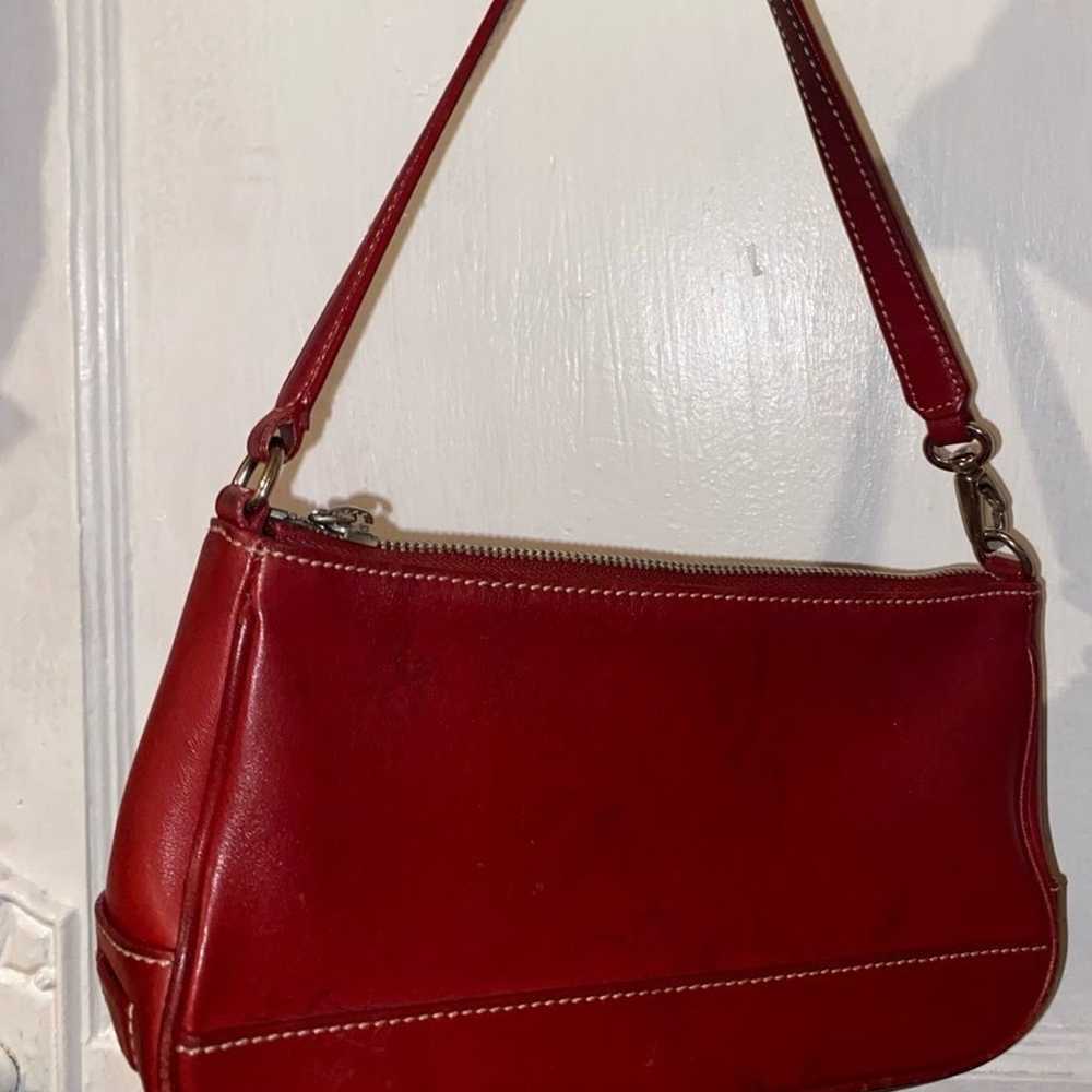 Vintage Coach Dark Red Mini Demi Shoulder Bag - image 2