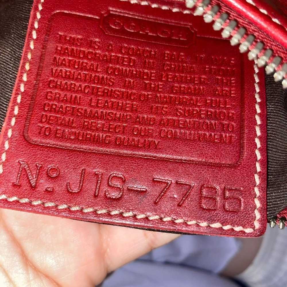 Vintage Coach Dark Red Mini Demi Shoulder Bag - image 4