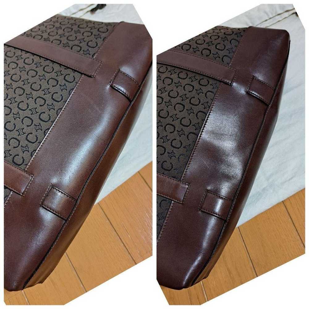 Excellent condition CELINE C-macadam dark brown t… - image 5