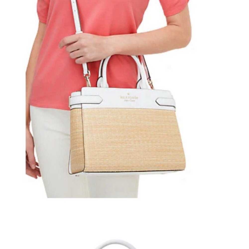 Kate Spade Staci Straw Medium Satchel & Wallet Na… - image 2