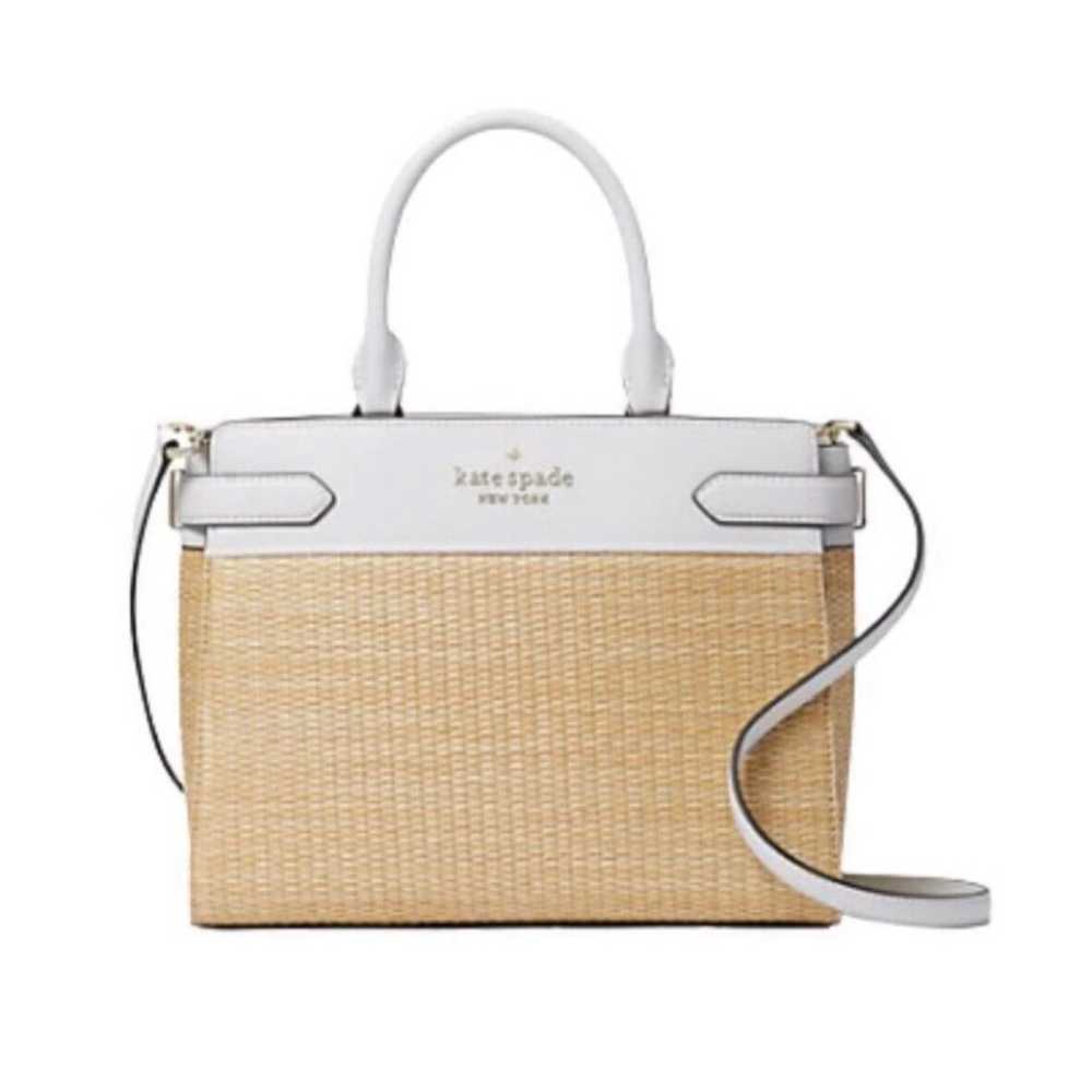 Kate Spade Staci Straw Medium Satchel & Wallet Na… - image 3