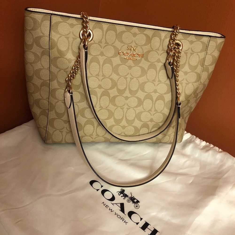 Coach Marlie Tote In Signature Canvas Im/Light Kh… - image 2