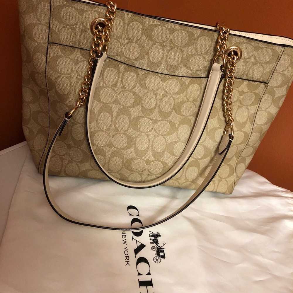 Coach Marlie Tote In Signature Canvas Im/Light Kh… - image 4