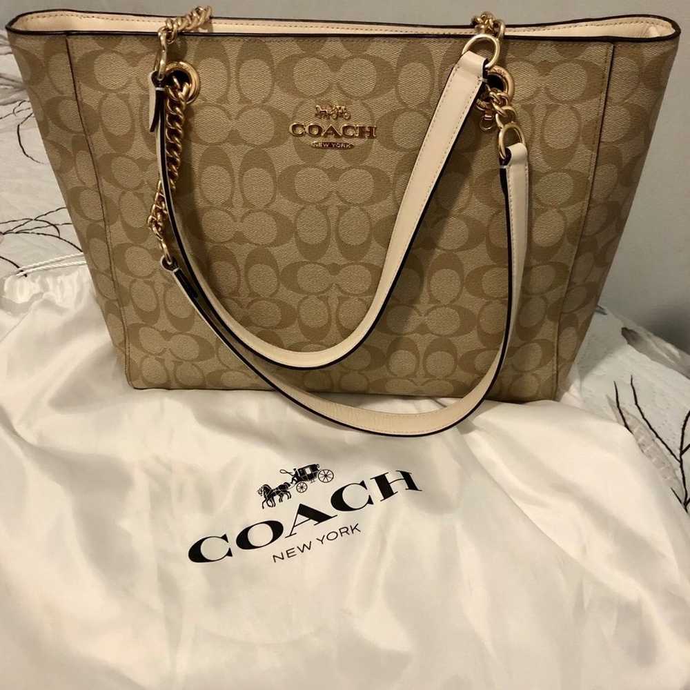 Coach Marlie Tote In Signature Canvas Im/Light Kh… - image 9