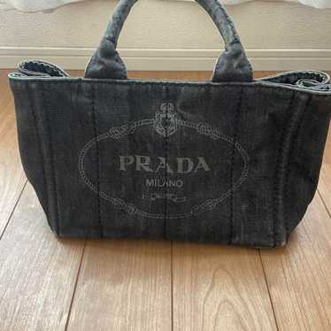 PRADA Canapa Black Denim Sack