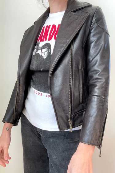 Vintage 1980s Black Leather Jacket Selected by Che