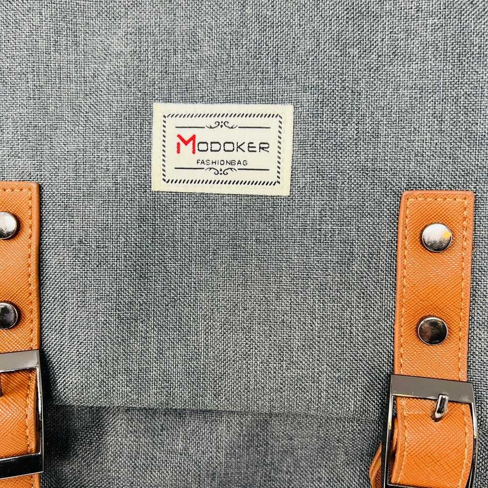 Modoker Vintage Look Laptop Bag BAckpack Grey - image 2