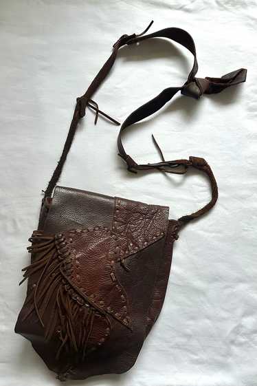 Vintage 1970s Whipstitch Leather Bag Selected by C