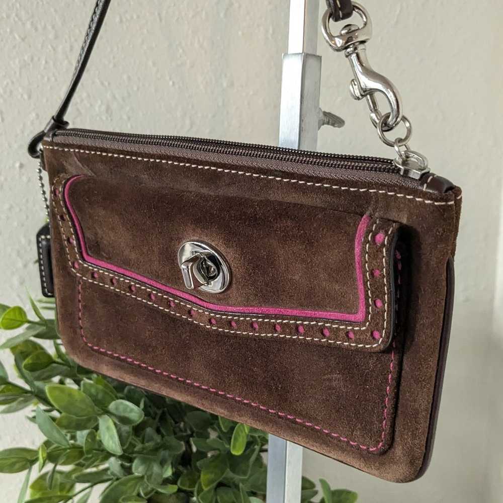 Vintage Coach Suede Wristlet - image 10