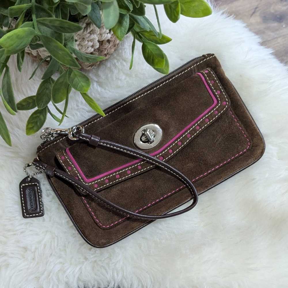 Vintage Coach Suede Wristlet - image 2