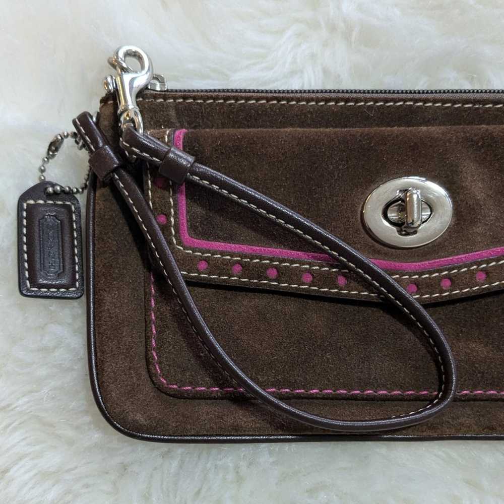 Vintage Coach Suede Wristlet - image 3