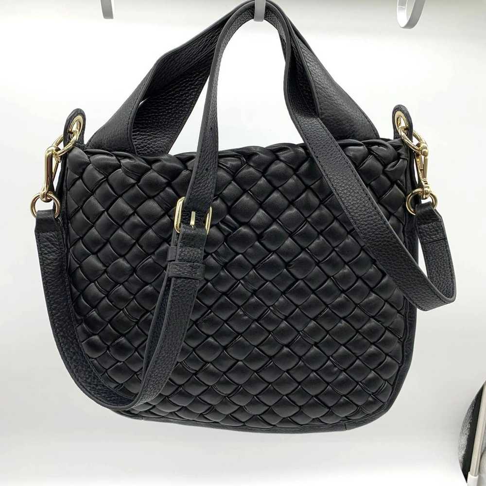 Vince Camuto Leather Handbags Puffy Weave Tote Mi… - image 9