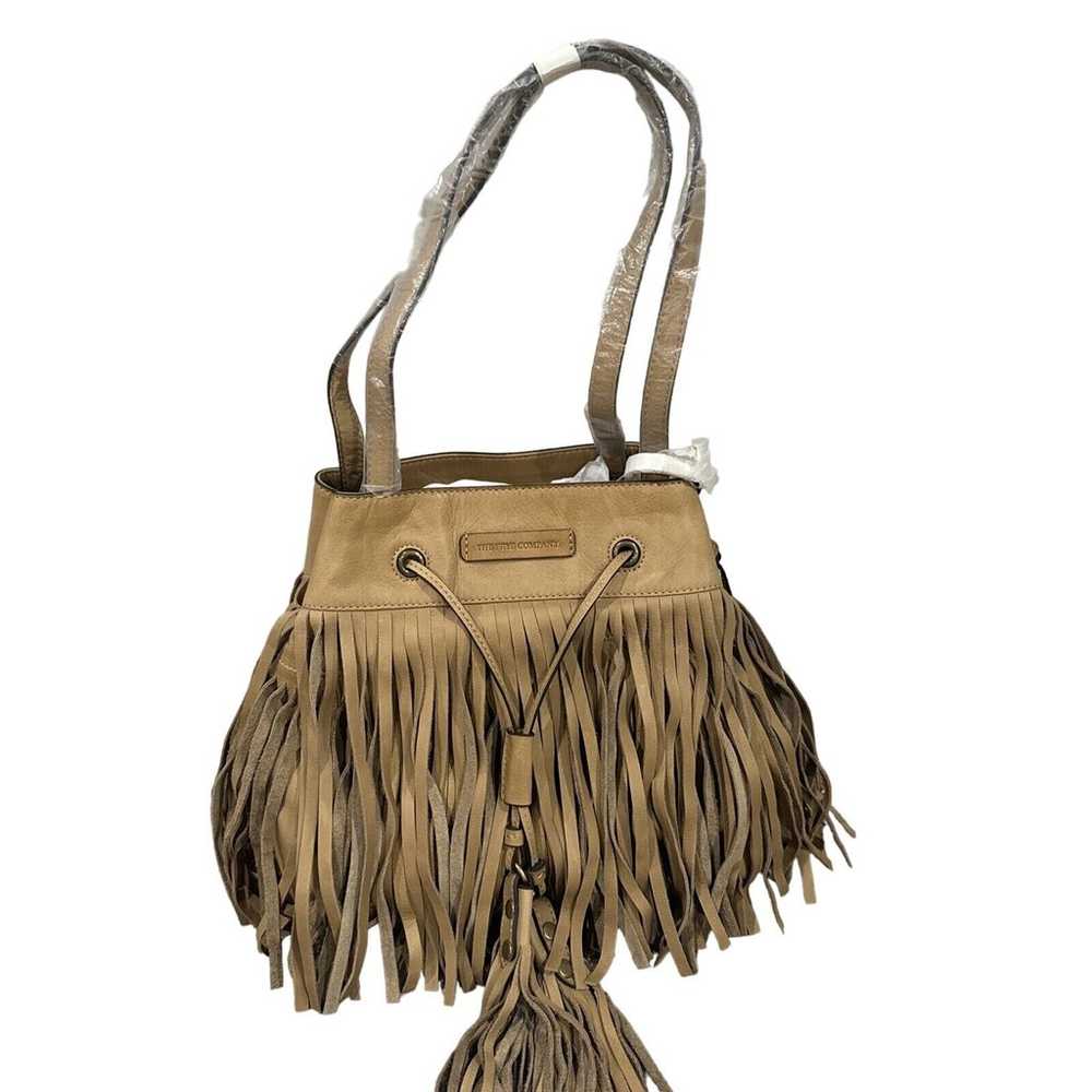 The Frye Company Leather Heidi Fringe Bucket Tass… - image 2