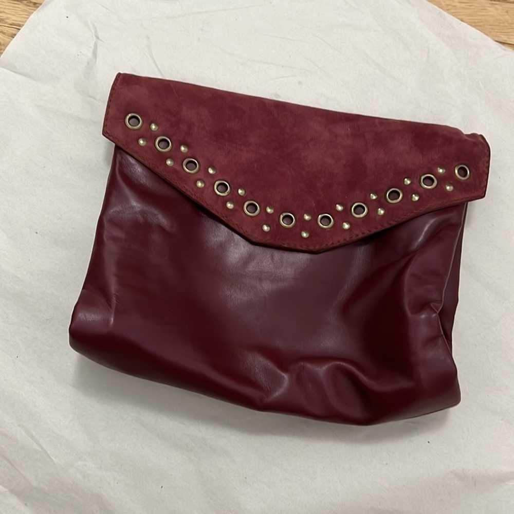 MAUD FRIZON PARIS LEATHER & SUEDE CLUTCH STUDDED … - image 8