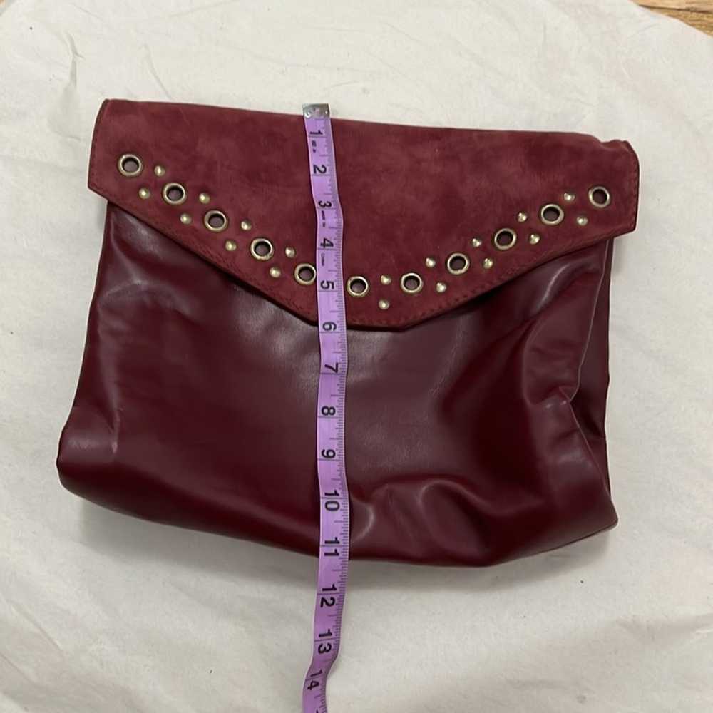 MAUD FRIZON PARIS LEATHER & SUEDE CLUTCH STUDDED … - image 9