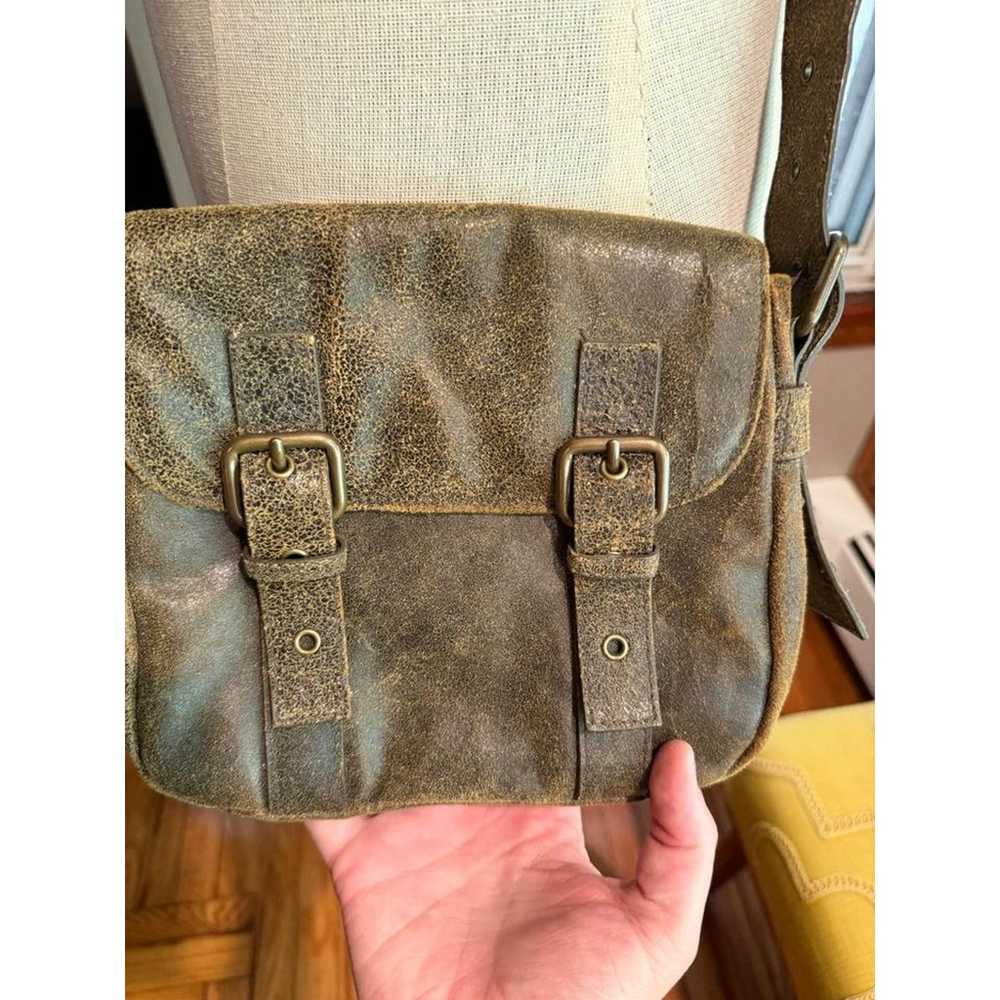 Vintage Wilson’s Weathered Brown Leather Crossbod… - image 5