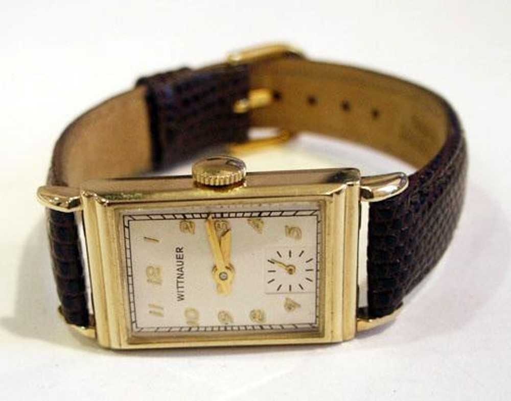 Solid 14k WITTNAUER Ladies Winding Watch 1940s* E… - image 3