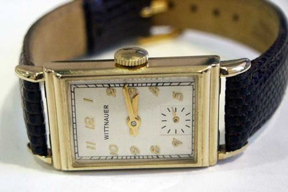 Solid 14k WITTNAUER Ladies Winding Watch 1940s* E… - image 4